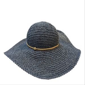 BLACK RIVET Woven‎ Floppy Sun Hat